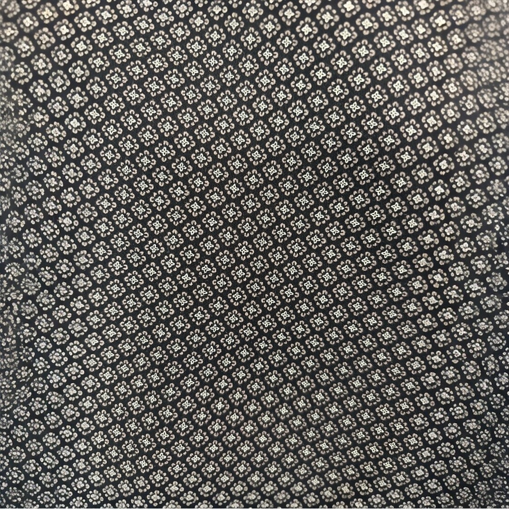 NWT Croft & Barrow Straight Mid Rise Black Print Pants - Picture 2 of 3